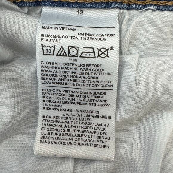 Old Navy Jeans Womens Size 12  Mid-Rise Boyfriend Raw Hem Boho Western Stretch - Picture 9 of 10